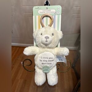 Dreamgro White Musical Teddy Bear Unisex Baby Plush Lovey Stuffed Animal Toy New